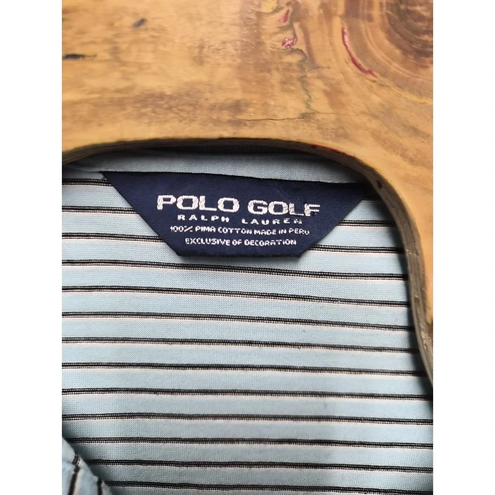 Polo Ralph Lauren Golf Polo Size XL Men's Striped Shirt 100% Pima Cotton
